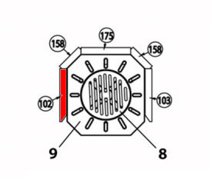 Haas+Sohn Falun 205.15 Seitenstein links vorne Feuerraumstein