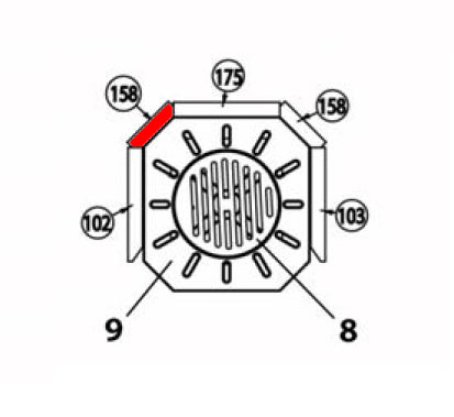 Haas+Sohn Kuopio 265.17 Seitenstein links hinten Feuerraumstein