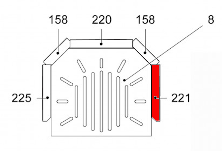 Haas+Sohn Nordal II 249.17 Seitenstein rechts vorne Feuerraumstein