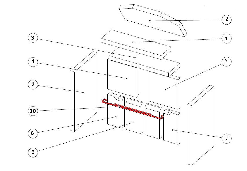 Wamsler Wega Rückwandstein Halterung Haltewinkel 