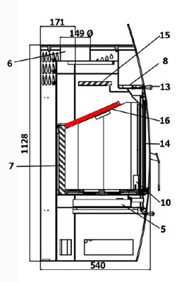 Haas+Sohn Argentum 210.15 Déflecteur en bas pierre déflecteur de fumée