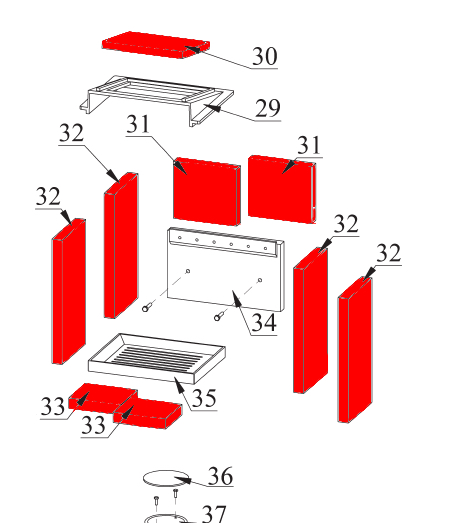 Fireplace Mexico Feuerraumauskleidung Brennraumauskleidung