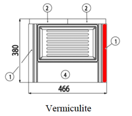 Haas+Sohn Cers 469.17 Seitenstein rechts Feuerraumstein