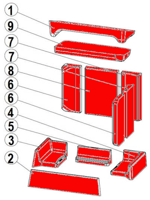 Austroflamm Dexter L 2.0 Feuerraumauskleidung