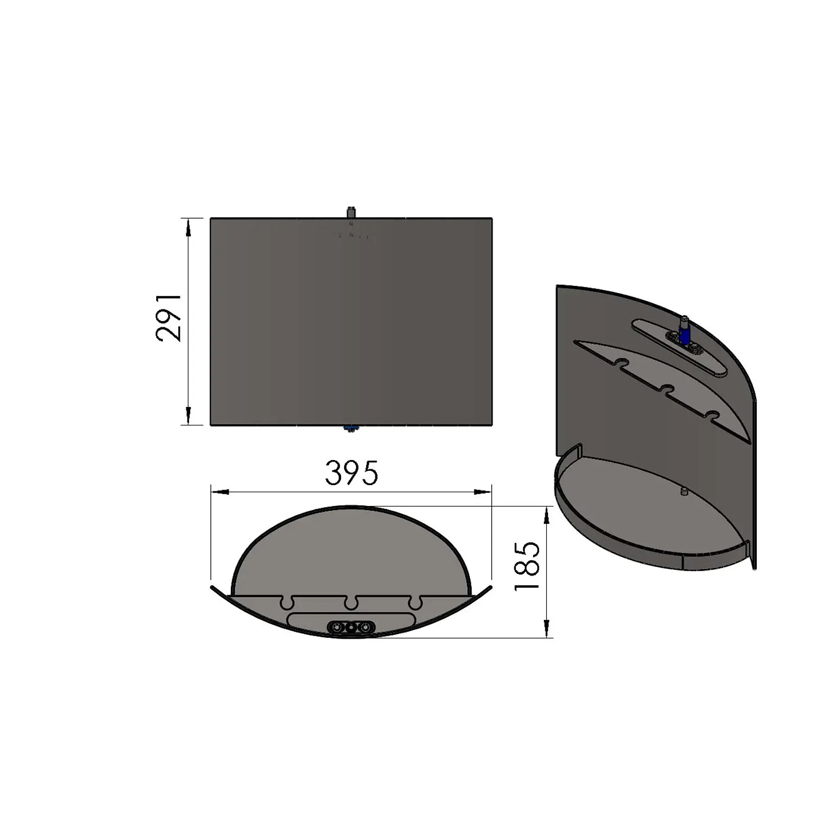 Termatech TT20S Holzfachtür schwarz