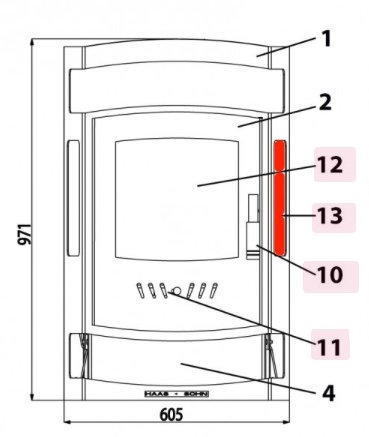 Haas+Sohn Oristano 266.17 Sichtscheibe rechts Schauglas