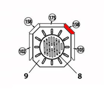 Haas+Sohn Kuopio 265.17 Seitenstein rechts hinten Feuerraumstein