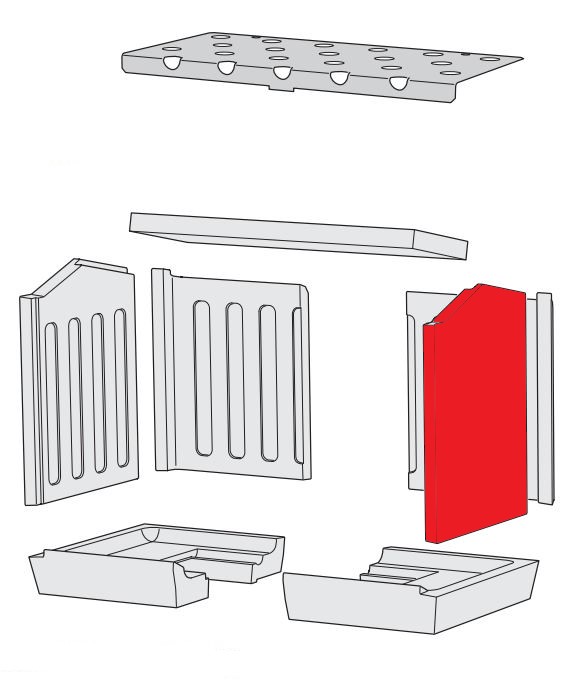 Contura i11 Seitenstein rechts Thermottestein