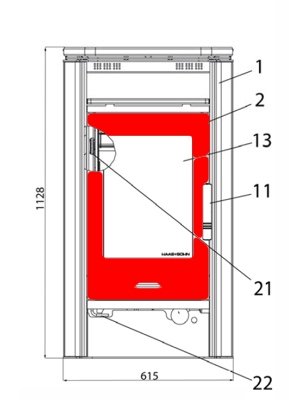 Haas+Sohn Eifel 230.17 Feuerraumtür