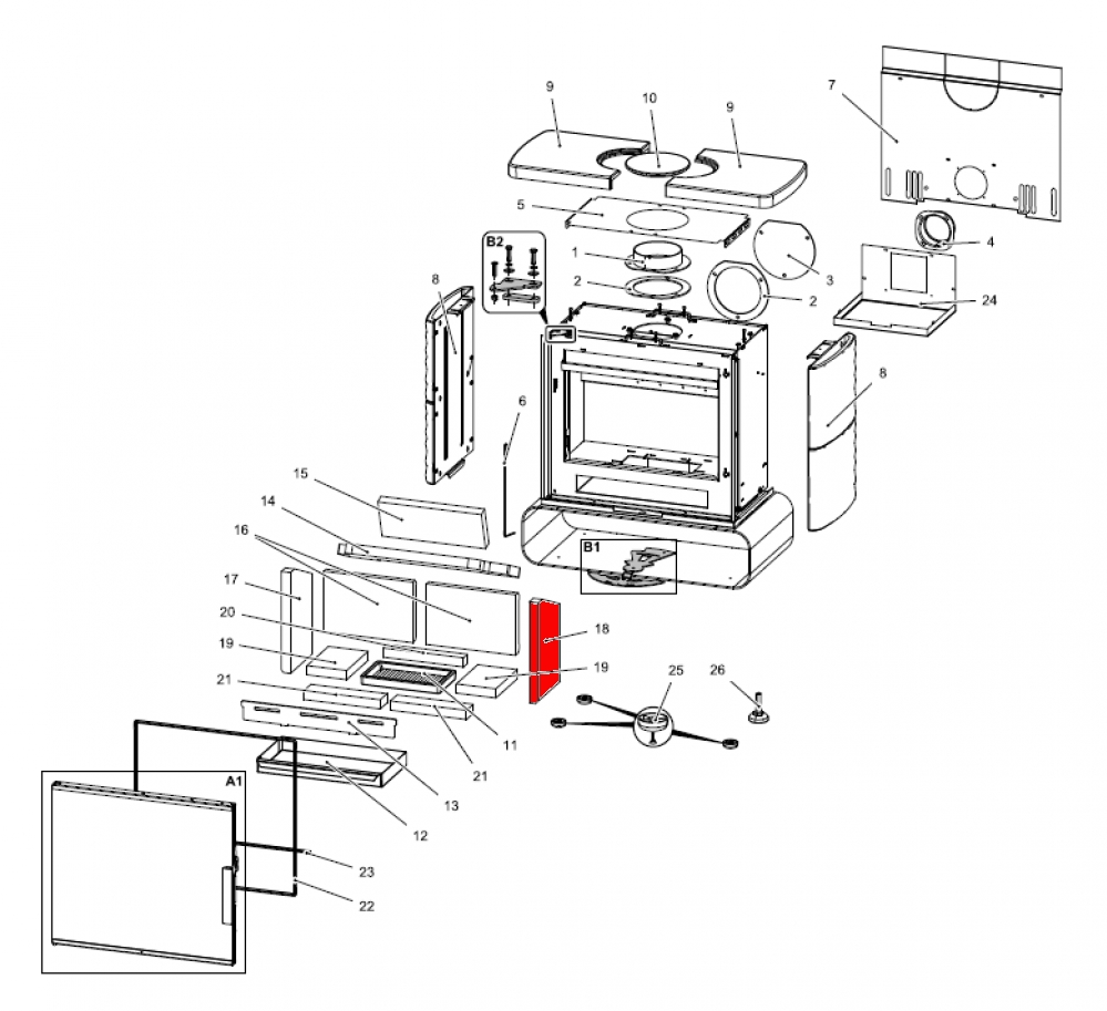 Haas+Sohn Hillington easy 347.15 Seitenstein rechts