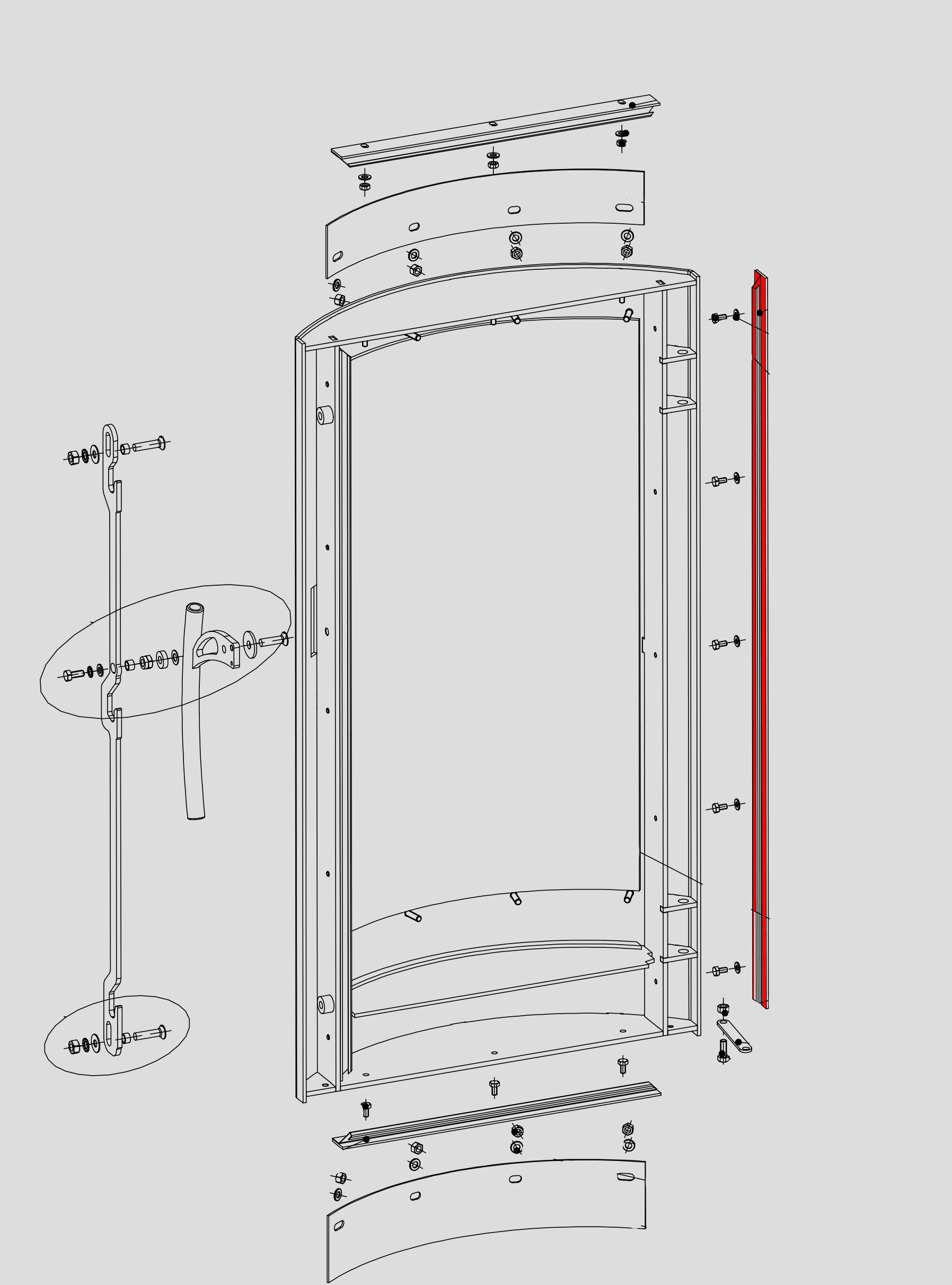 Romotop Busto Scheibenhalter links