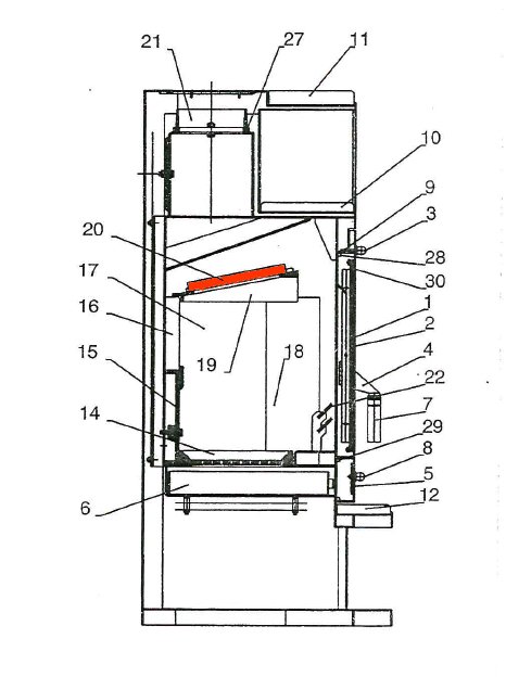 Fireplace Caribic NS Zugumlenkung Prallplatte