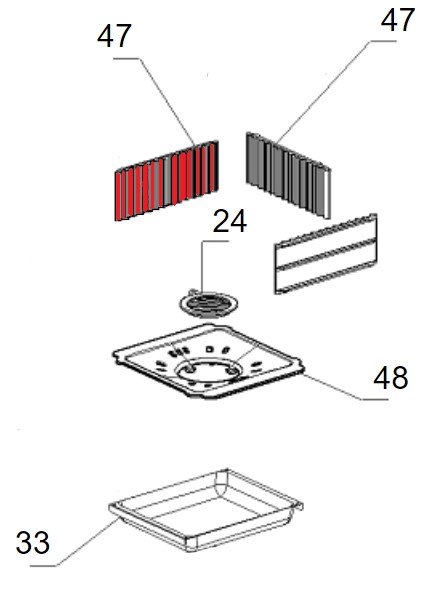 La Nordica TermoRosella Plus Forno Seitenplatte links A Gussplatte