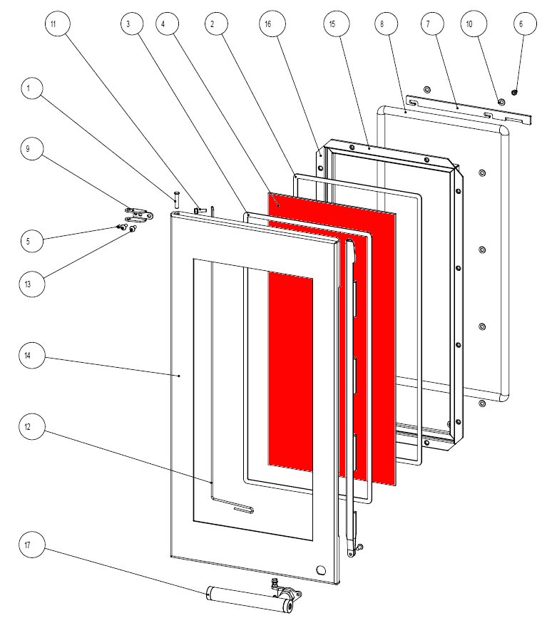 Austroflamm Glass Sichtscheibe mittig