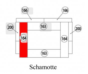 Haas+Sohn Varde 275.15 Pierre de sole à gauche pierre de la chambre de combustion