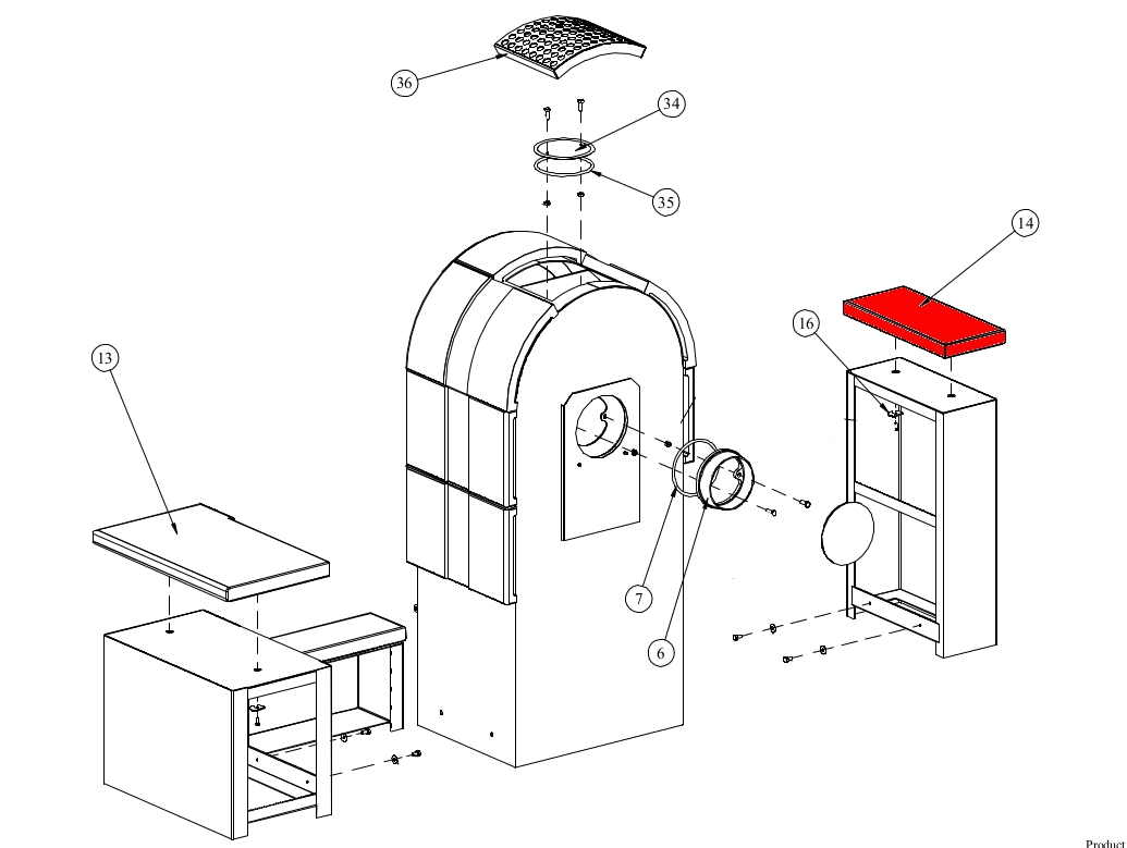 Fireplace Serena Seitenverkleidung links unten