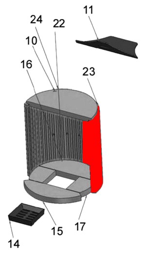 Justus Faro Seitenstein rechts Vermiculitestein