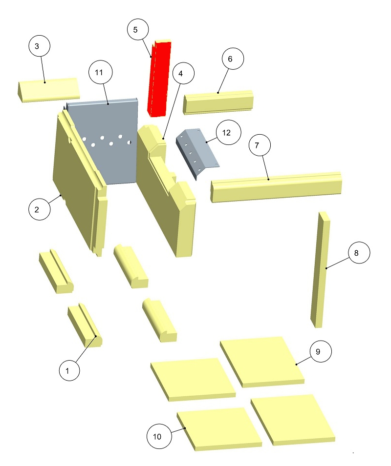 Haas+Sohn HSDH 75.5 Rückwandstein rechts unten