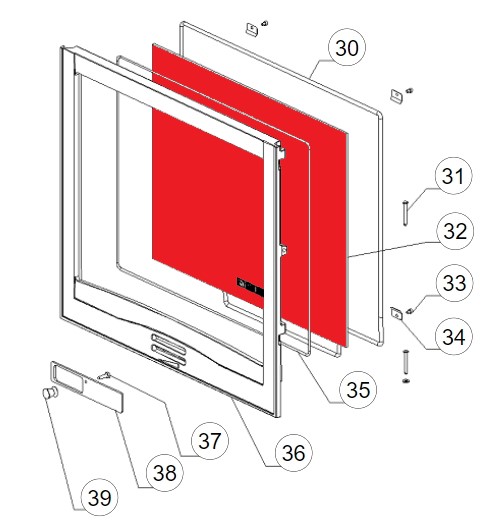 La Nordica Focolare 70 Piano Sichtscheibe B