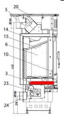 Haas+Sohn Askja 235.17 bac à cendres