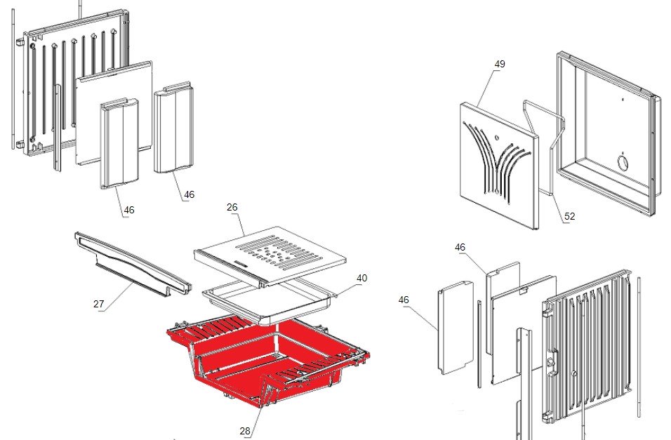 La Nordica Focolare 70 Piano Evo Crystal Feuerraumboden