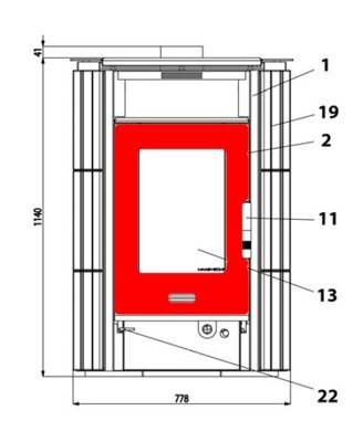 Haas+Sohn Breisgau 172.17 Feuerraumtür