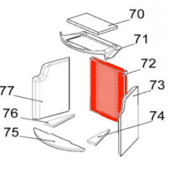 Austroflamm GE1 Rückwandstein Feuerraumstein