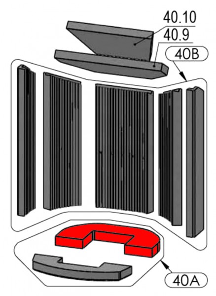 Oranier Polar 4 Bodenstein hinten C Vermiculitestein