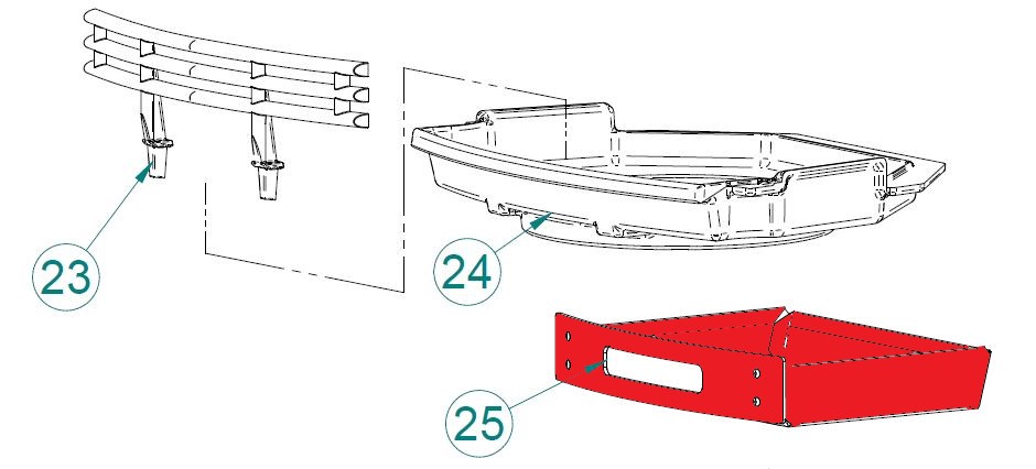 Contura 720T Aschekasten grau