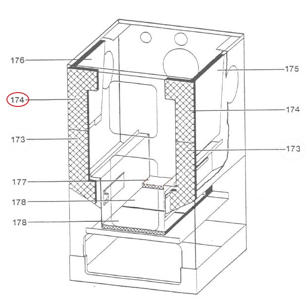 Wamsler Typ 15672 Isolierstein links vorne oben