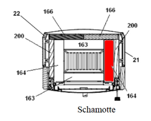 Haas+Sohn Modena 305.15 Pierre de sole à droite pierre de la chambre de combustion