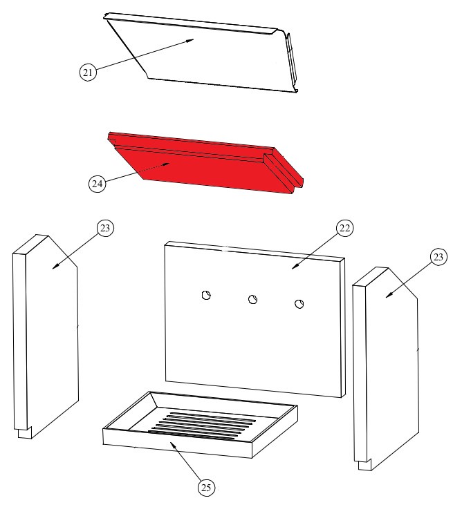 Fireplace Hordo Zugumlenkung Prallplatte