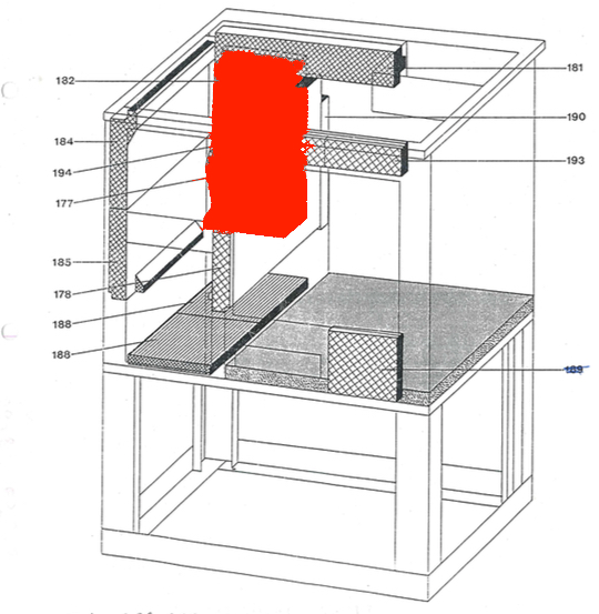 Wamsler Typ 110 K61 pierre de la chambre de combustion B