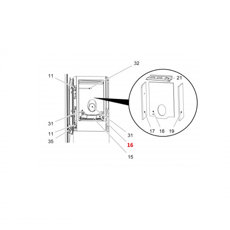 Haas+Sohn Pallazza II 534.08 Brennerkeil Verbrennungskeil 