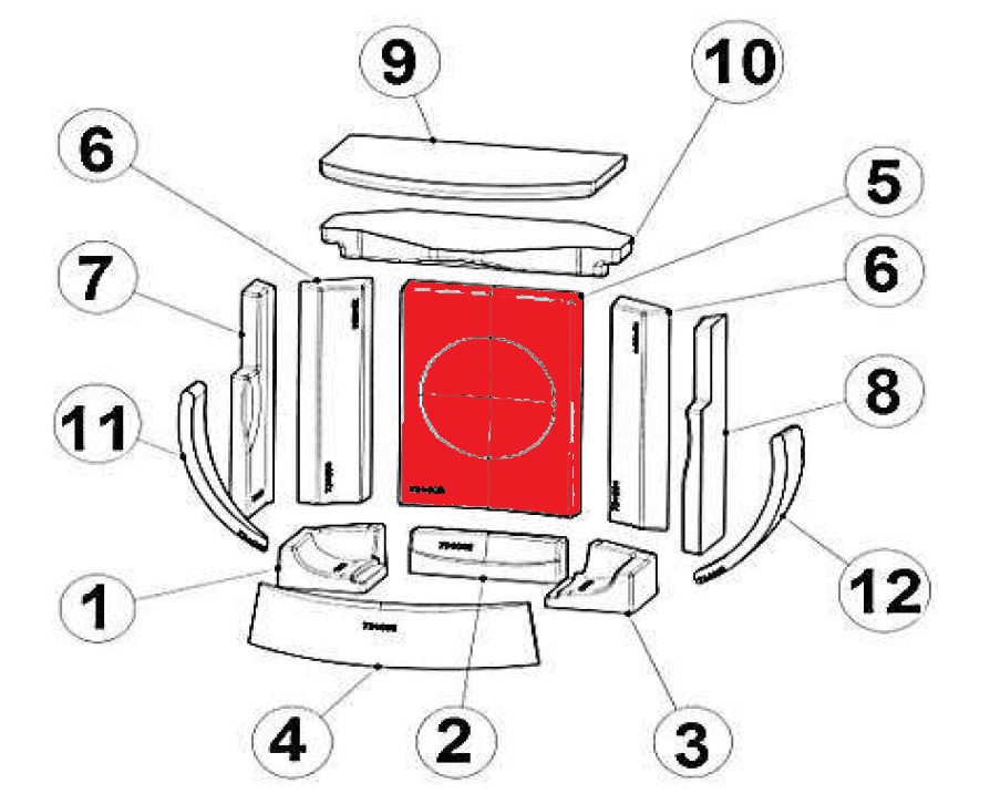 Austroflamm Clou Compact Rückwandstein Feuerraumstein