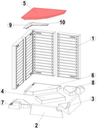 Austroflamm 55x55x51 K eck Zugumlenkung Rauchumlenkung