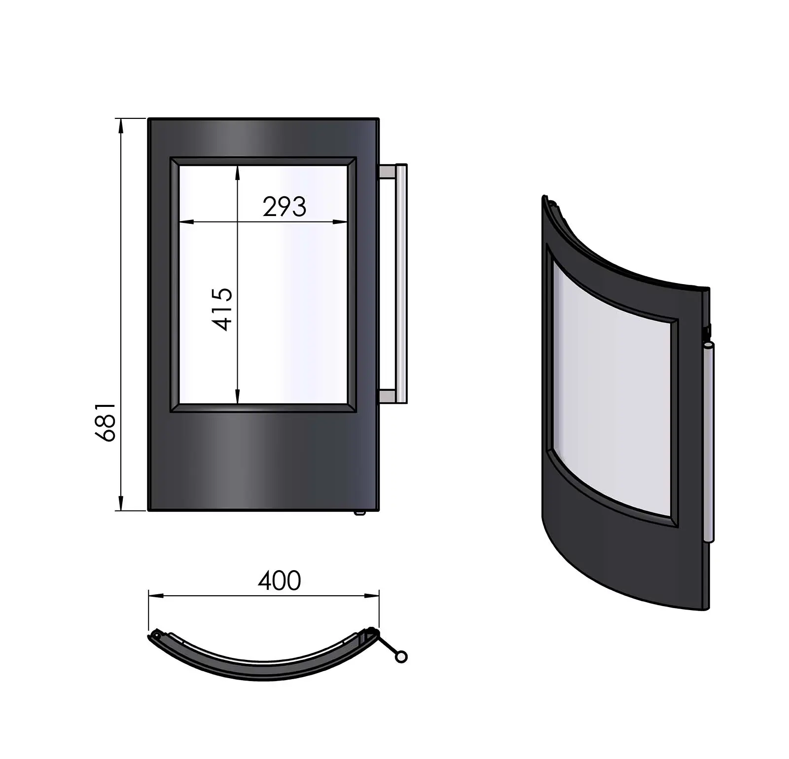 Termatech TT21 Tür Set schwarz