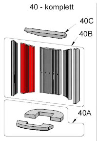 Oranier Polar 4 Seitenstein links hinten C Schamottersatzstein