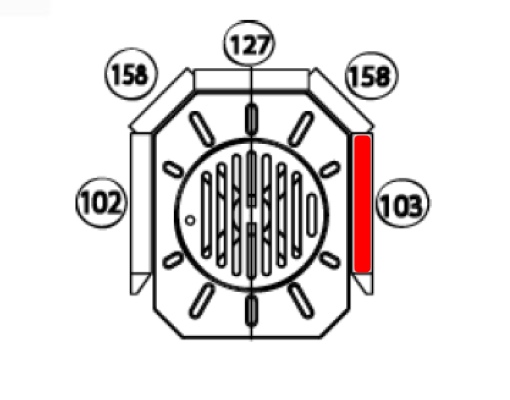 Haas+Sohn Argentum 210.15 Seitenstein rechts vorne A Feuerraumstein