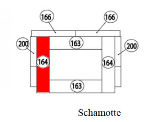 Haas+Sohn Dalen 304.15 Pierre de sole à gauche pierre de la chambre de combustion