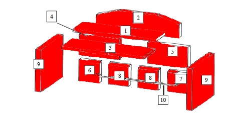 Wamsler Gemini Feuerraumauskleidung Brennraumauskleidung