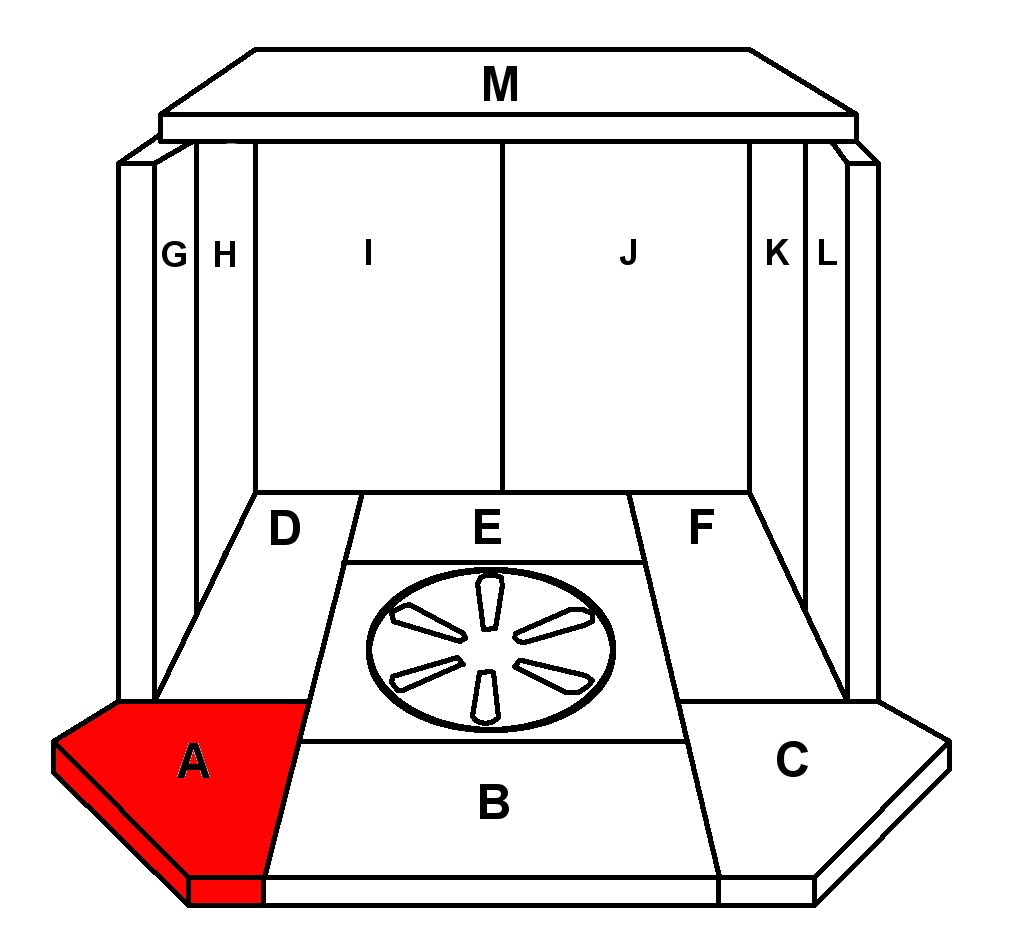 Skantherm Adano Bodenstein vorne links A Brennraumstein