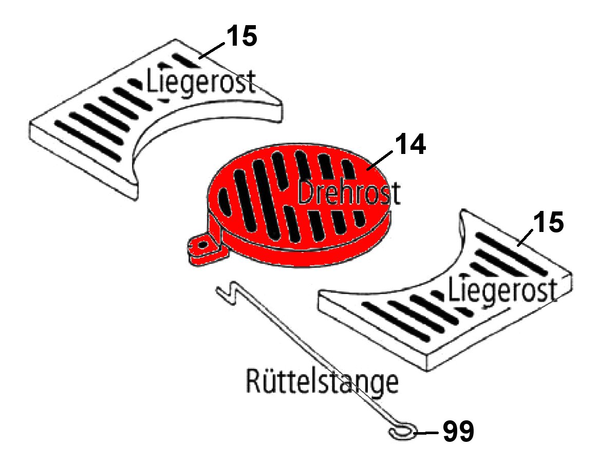 Leda Rubin K15 Ascherost mittig A Gussrost