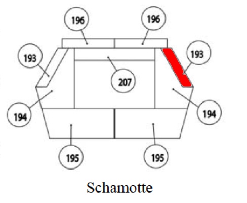 Haas+Sohn Oristano 266.17 Seitenstein rechts Feuerraumstein