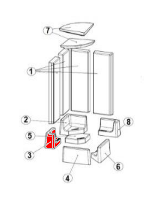 Austroflamm KE 38x38x57 Bodenstein links