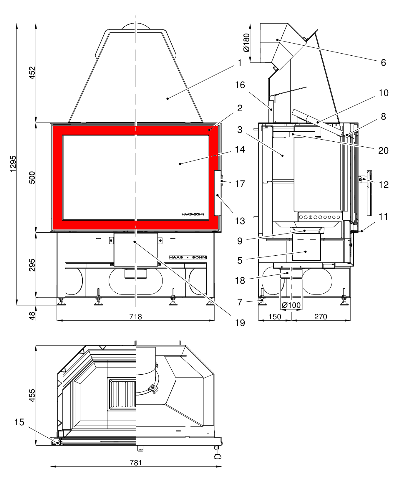 Haas+Sohn Genf II Feuerraumtür