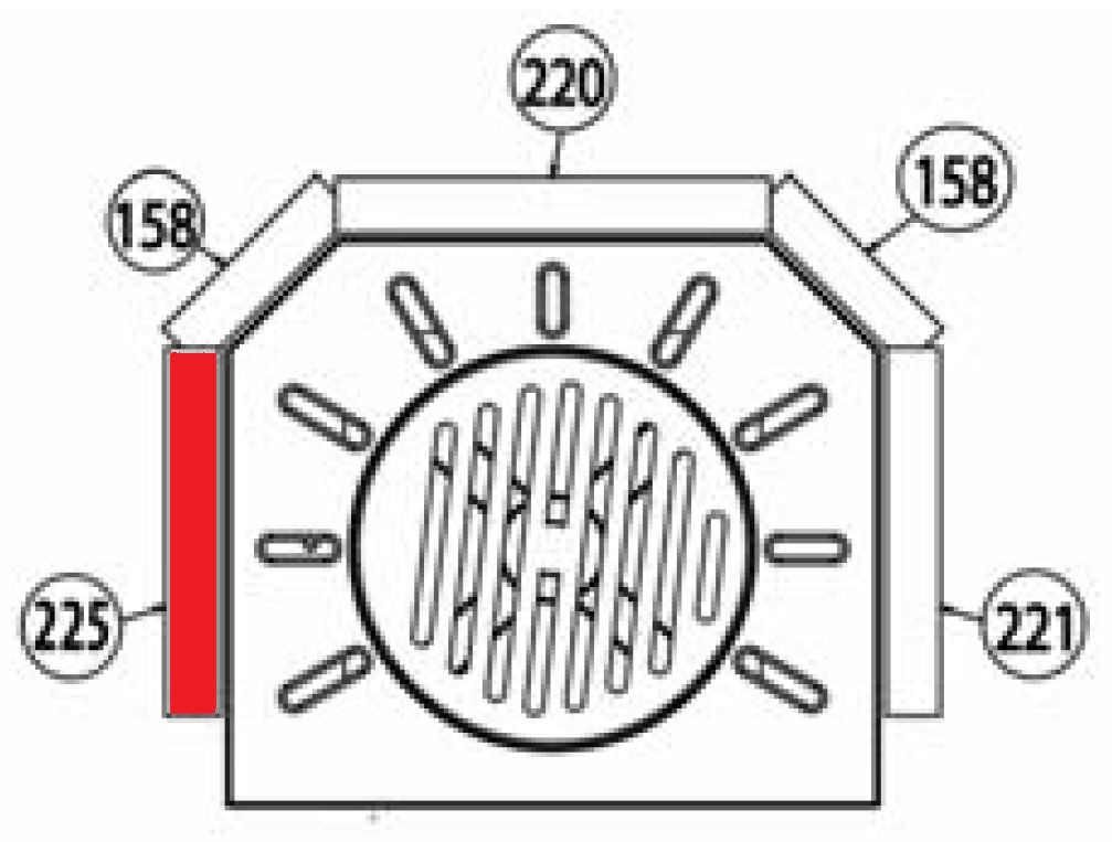 Haas+Sohn Xi 325.15 Seitenstein links vorne Feuerraumstein