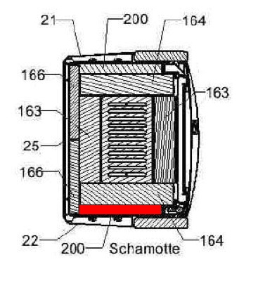 Haas+Sohn Andro 307.15 Seitenstein links Feuerraumstein