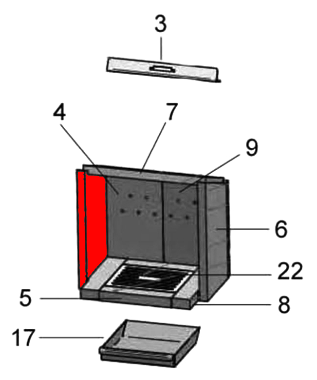 Justus Kolosseo Soft Seitenstein links Vermiculitestein