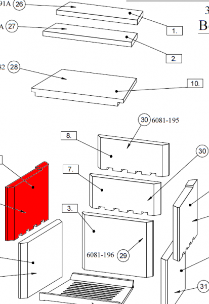 Fireplace Havanna C Seitenstein links oben Vermiculitestein